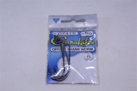 Gamakatsu Worm Hook Per Pack Black Off Set Shank Ebay