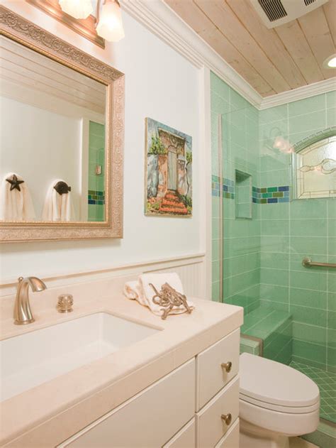 Add a pop of color in an unexpected place. Beach Style Bathroom Design Ideas, Renovations & Photos ...