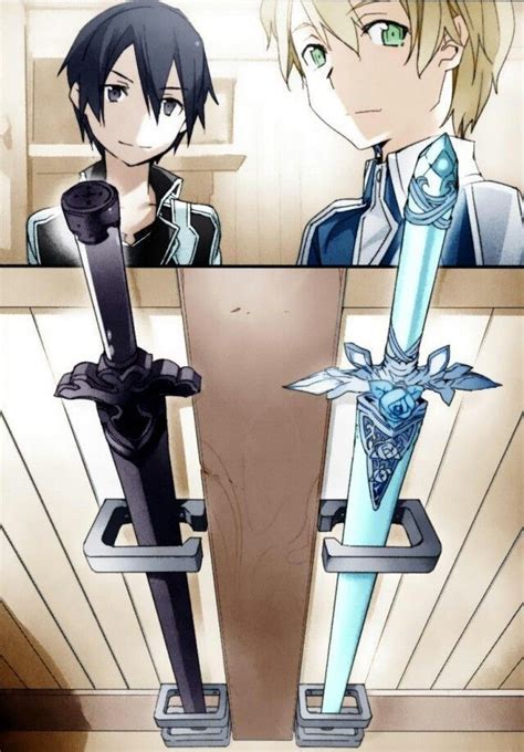 Night Sky And Blue Rose Asuna Kirito Sword Sword Art Online Kirito