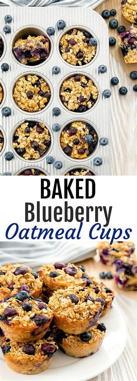 Baked Blueberry Oatmeal Cups Dessert Recipes Diabetics