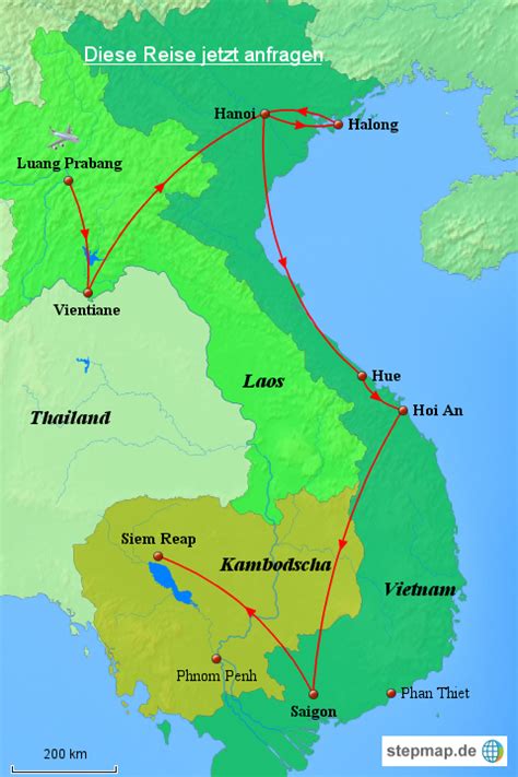 Die freie und zeitlich unbeschränkte. StepMap - Vietnam Karte:Spurensuche in Indochina - Vietnam ...
