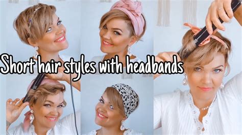 5 headband styles for short hair youtube