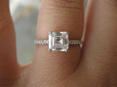1 Carat Asscher Cut Engagement Ring Wedding And Bridal Inspiration
