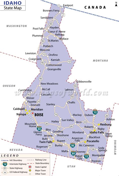Idaho State Tourist Map Usa Travel And Attractions Tourist Map Vrogue