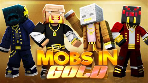 Mobs In Gold By The Lucky Petals Minecraft Skin Pack Minecraft