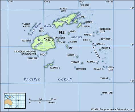 Physical Map Of Fiji