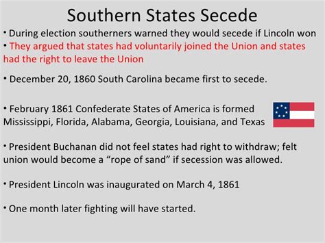 Key Events Leading To The Civil War
