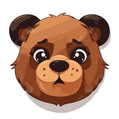 Hình ảnh Khuôn Mặt Gấu Bông Vectơ Png Sticker Clipart đầu Gấu Dễ