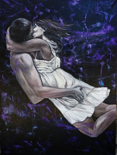 Kiss Of Lovers Handmade Art Ouple In Love Oil Art Kissing Painting
