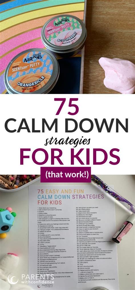 75 Easy And Fun Calm Down Strategies For Kids Printable