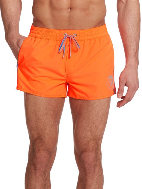 Lyst Diesel Coral Rif Swim Shorts In Orange For Men