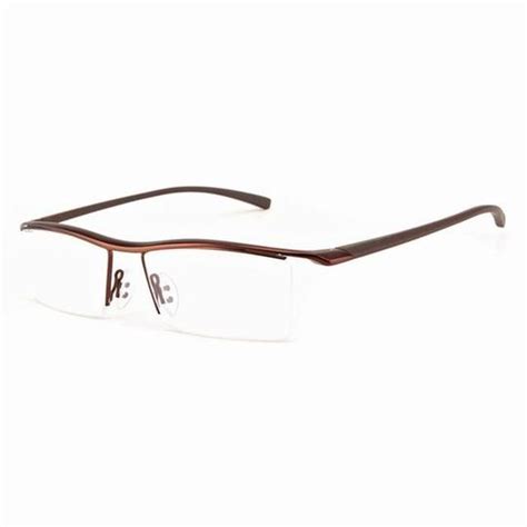 browline half rim alloy metal glasses frame for men eyeglasses fashion eosegal fashion