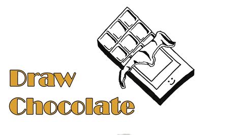 how to draw a chocolate bar easy youtube