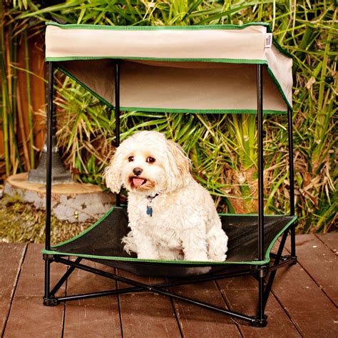 【water resistant canopy top】what better idea than a breezy bed with a removable canopy so that your lovely dog and cat can enjoy the sun, while still being protected by harmful rays. Quik Shade Instant Pet Shade with Mesh Bed | www.hayneedle ...