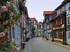 Quiet street in the old city of Wolfenbüttel, Germany : europe