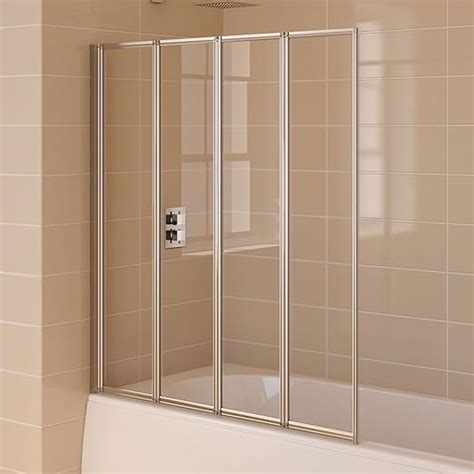 1000mm Modern Pivot Folding Bath Shower Glass Screen Reversible Door