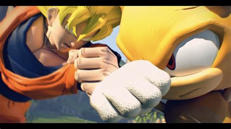 Sonic Vs Goku 3d Animation Sonic The Hedgehog Vs Dragon Ball Super