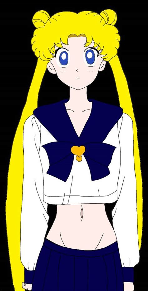Usagi Tsukinos Belly Button School Uniform By Jokingbrianx On Deviantart
