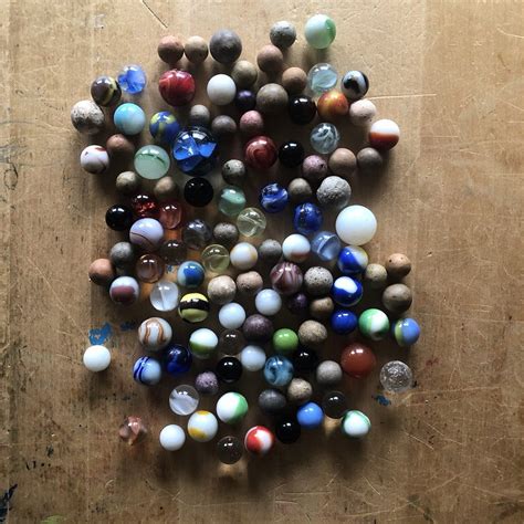 Set Of 100 Vintage And Antique Marbles Antiques Glass Marbles Marble