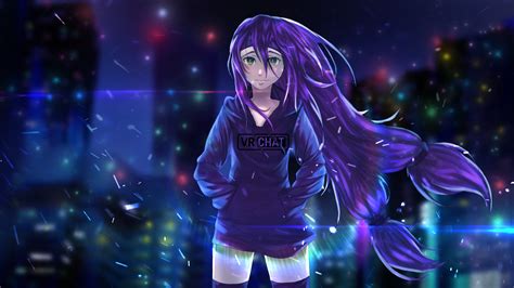 Blue And Purple Anime Wallpapers Wallpaper Cave