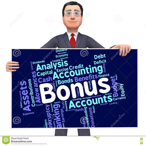 Bonus Word Represents For Free And Added Stock Illustration