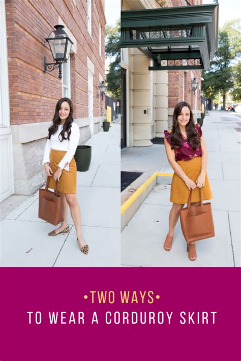 Corduroy Skirt Styled Two Ways Pumps Push Ups