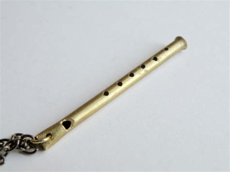 Pied Piper Flute Necklace Handmade In Brass