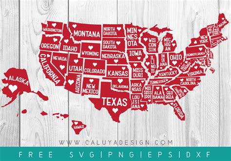Free 51 States Svg Png Dxf And Eps By Caluya Design