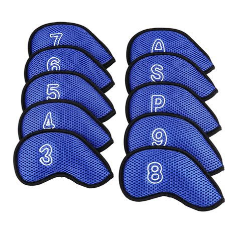 10pcspack Meshy Golf Iron Covers Set Golf Club Head Cover Fit Most