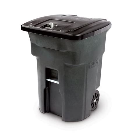 Toter 96 Gal Black Bear Tight Trash Can With Wheels And Lid Lock