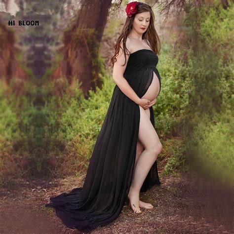 Maternity Dress For Photo Shooting Black White Dress Maternty Photography Props Sleeveless