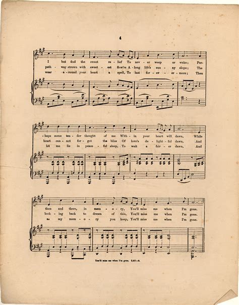 Youll Miss Me When Im Gone Historic American Sheet Music