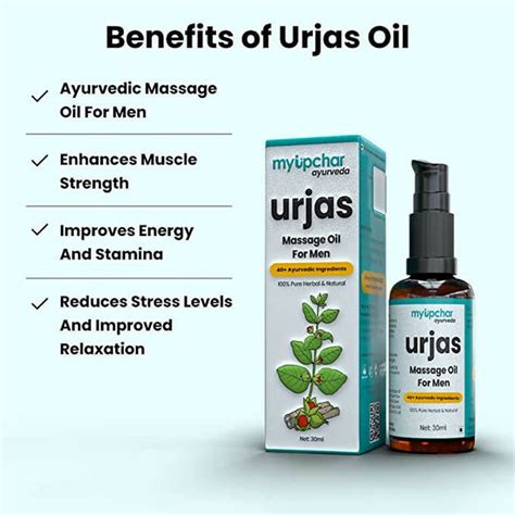 Description Myupchar Ayurveda Urjas Massage Oil For Men Ingredients