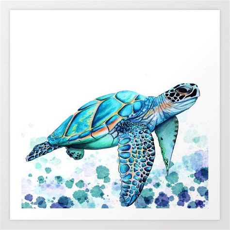 Turtle Art Print By Ismay Verbeek Sea Turtle Art Turtle Watercolor