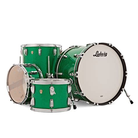 Ludwig Classic Maple Shell Pack Green Sparkle Gear4music