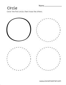 circle shape activity sheets  preschool children