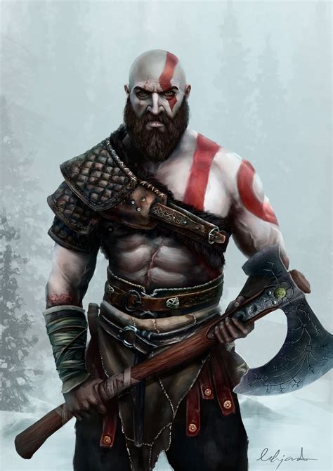 Artstation Kratos God Of War 4 Alejandro Castillejo Viking