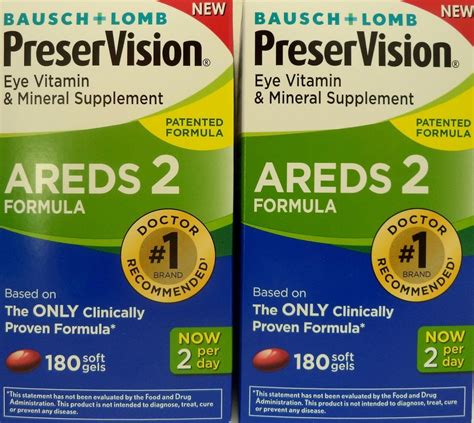Bausch 和 Lomb Preservision Areds 2 Formula Eye 维生素和矿物补充剂