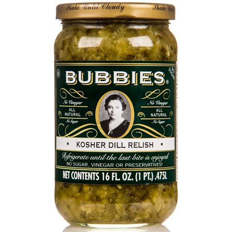 Bubbies Kosher Dill Pickle Relish 16 Oz Koshco Superstore