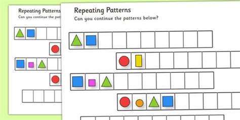 Free Printable Repeating Patterns Worksheets Tedy Printable Activities
