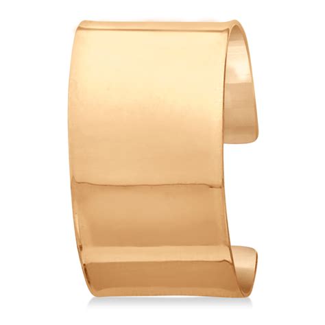 High Polish Wide Cuff Bangle Bracelet K Rose Gold Mm Q