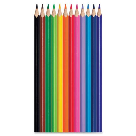 Helix Woodcase Colored Pencils Assorted Lead Wood Barrel 12 Set