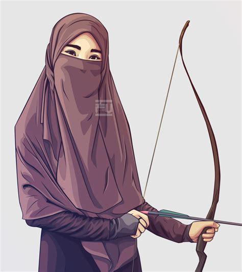 #niqab #hijab #vector @ahmadfu22 | Hijab cartoon, Anime muslim, Islamic