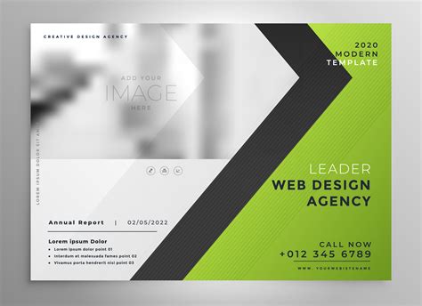 Green Brochure Template Presentation Design Download Free Vector Art