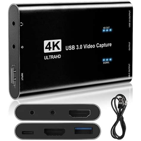 Video Capture Card 4k 1080p 60fps Game Capture Card Zero Lag Passthrough Live Streaming And Audio