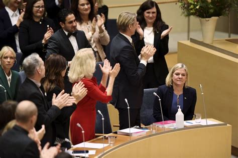 Swedens First Female Prime Minister Magdalena Andersson Resigns Hours After Being Voted In