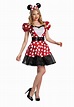 Disfraz de Minnie Mouse rojo glamoroso