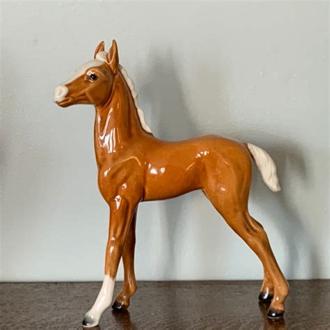 Goebel Palomino Horse Figurine Foal Filly Rare Ceramic Etsy