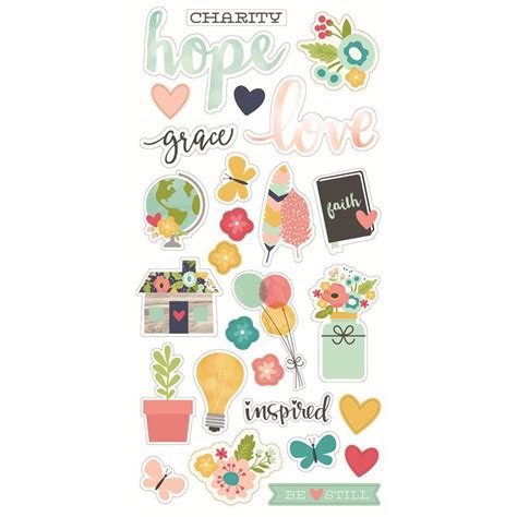 Jual Stiker Lucu Scrapbook Hope Love Shopee Indonesia