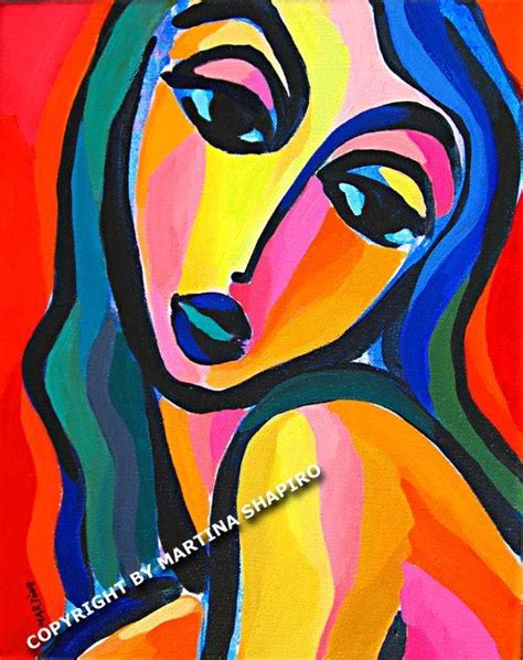 Abstract Girl On Red Contemporary Abstract Modern Expressionist